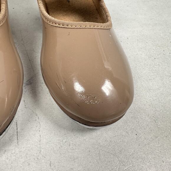 Weissman Tap Dance Shoes Girls Size 10 Tan Patent Mary Jane Strap W2600 - Picture 5 of 13